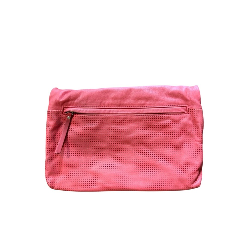 Banana Republic Gia Coral Perforated Slouchy Crossbody Leather Bag Office Siren - Picture 9 of 13